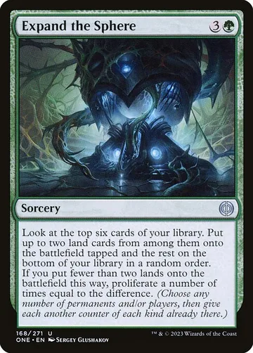Expand the Sphere 168, carta de Magic: The Gathering de Phyrexia: All Will Be One