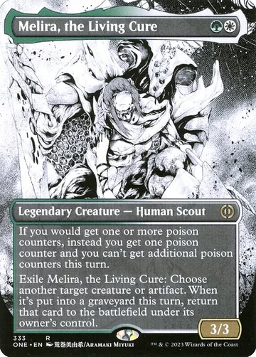 Melira, the Living Cure 333, carta de Magic: The Gathering de Phyrexia: All Will Be One