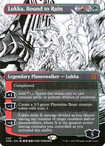 Lukka, Bound to Ruin 342, carta de Magic: The Gathering de Phyrexia: All Will Be One