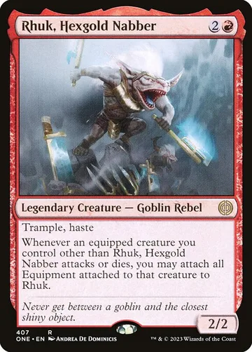 Rhuk, Hexgold Nabber 407, carta de Magic: The Gathering de Phyrexia: All Will Be One