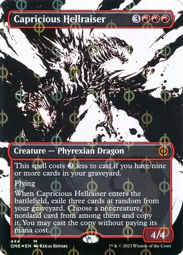 Capricious Hellraiser 444, carta de Magic: The Gathering de Phyrexia: All Will Be One