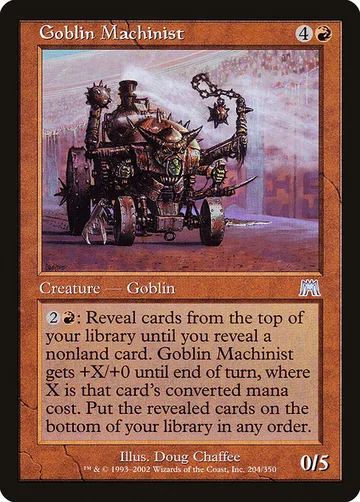 Goblin Machinist 204, carta de Magic: The Gathering de Onslaught