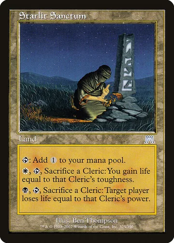 Starlit Sanctum 325, carta de Magic: The Gathering de Onslaught