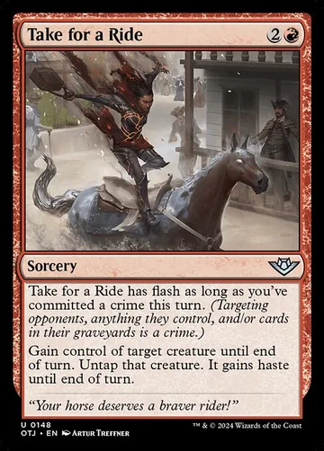 Take for a Ride 148, carta de Magic: The Gathering de Outlaws of Thunder Junction