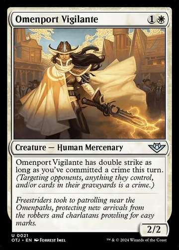 Omenport Vigilante 21, carta de Magic: The Gathering de Outlaws of Thunder Junction