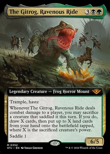 The Gitrog, Ravenous Ride 352, carta de Magic: The Gathering de Outlaws of Thunder Junction