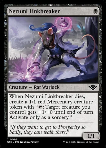 Nezumi Linkbreaker 96, carta de Magic: The Gathering de Outlaws of Thunder Junction