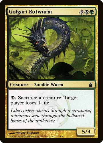 Golgari Rotwurm 210, carta de Magic: The Gathering de Ravnica: City of Guilds