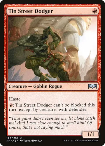 Tin Street Dodger 120, carta de Magic: The Gathering de Ravnica Allegiance