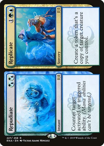 Repudiate // Replicate 227, carta de Magic: The Gathering de Ravnica Allegiance