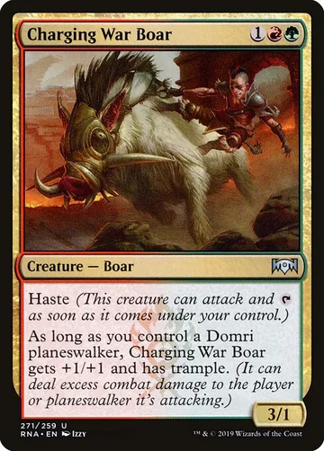 Charging War Boar 271, carta de Magic: The Gathering de Ravnica Allegiance