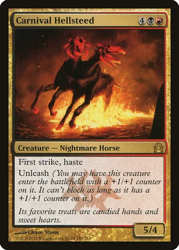 Carnival Hellsteed 147, carta de Magic: The Gathering de Return to Ravnica