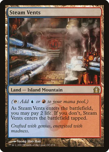 Steam Vents 247, carta de Magic: The Gathering de Return to Ravnica