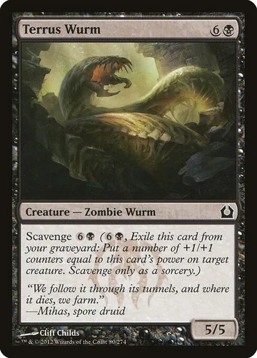 Terrus Wurm 80, carta de Magic: The Gathering de Return to Ravnica