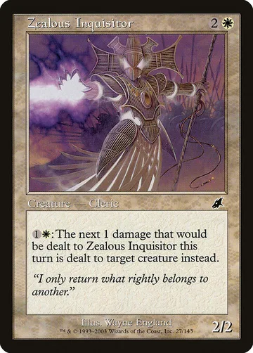Zealous Inquisitor 27, carta de Magic: The Gathering de Scourge