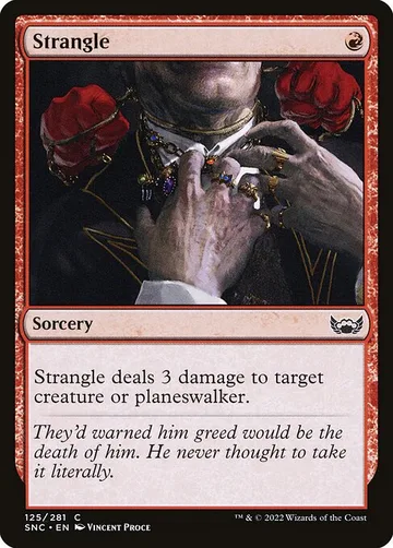 Strangle 125, carta de Magic: The Gathering de Streets of New Capenna