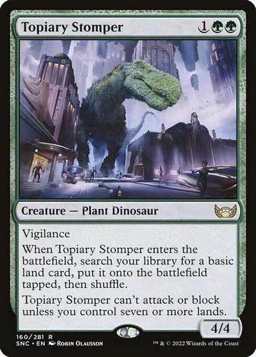 Topiary Stomper 160, carta de Magic: The Gathering de Streets of New Capenna