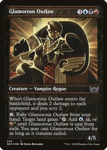 Glamorous Outlaw 374, carta de Magic: The Gathering de Streets of New Capenna