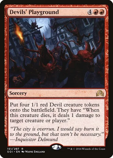 Devils' Playground 151, carta de Magic: The Gathering de Shadows over Innistrad