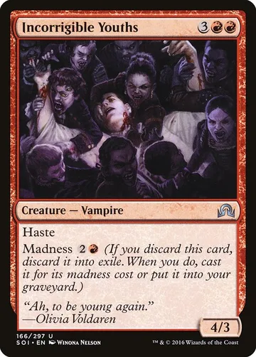Incorrigible Youths 166, carta de Magic: The Gathering de Shadows over Innistrad