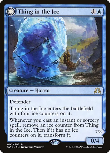 Thing in the Ice // Awoken Horror 92, carta de Magic: The Gathering de Shadows over Innistrad