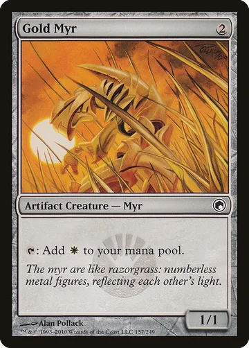 Gold Myr 157, carta de Magic: The Gathering de Scars of Mirrodin