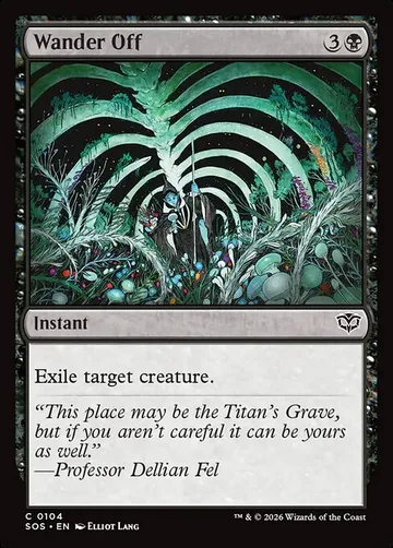 Wander Off 104, carta de Magic: The Gathering de Secrets of Strixhaven