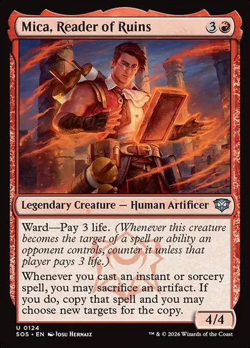 Mica, Reader of Ruins 124, carta de Magic: The Gathering de Secrets of Strixhaven