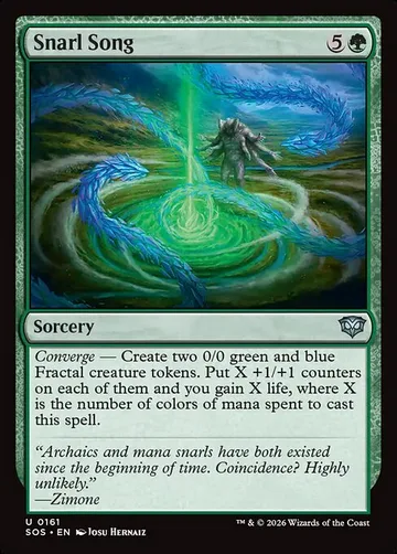 Snarl Song 161, carta de Magic: The Gathering de Secrets of Strixhaven