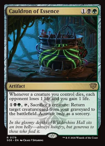 Cauldron of Essence 179, carta de Magic: The Gathering de Secrets of Strixhaven