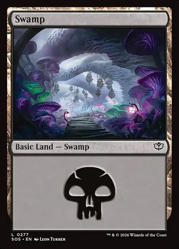 Swamp 277, carta de Magic: The Gathering de Secrets of Strixhaven