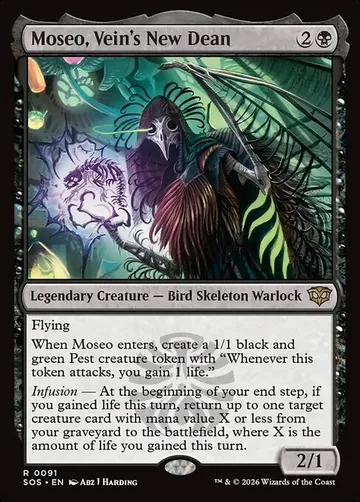 Moseo, Vein's New Dean 91, carta de Magic: The Gathering de Secrets of Strixhaven