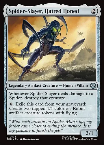Spider-Slayer, Hatred Honed 175, carta de Magic: The Gathering de Marvel's Spider-Man