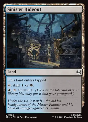 Sinister Hideout 184, carta de Magic: The Gathering de Marvel's Spider-Man