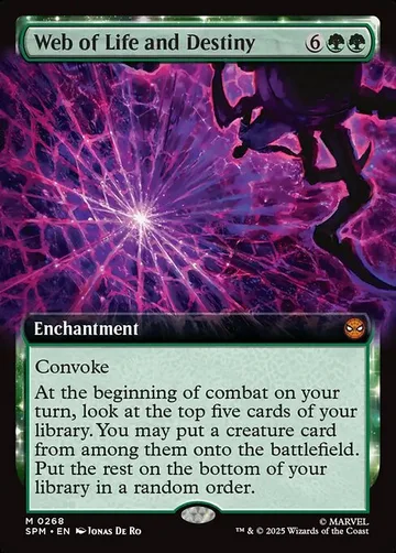 Web of Life and Destiny 268, carta de Magic: The Gathering de Marvel's Spider-Man