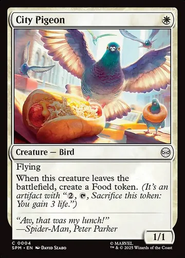 City Pigeon 4, carta de Magic: The Gathering de Marvel's Spider-Man