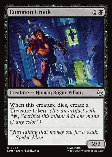 Common Crook 53, carta de Magic: The Gathering de Marvel's Spider-Man