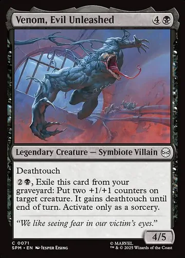 Venom, Evil Unleashed 71, carta de Magic: The Gathering de Marvel's Spider-Man