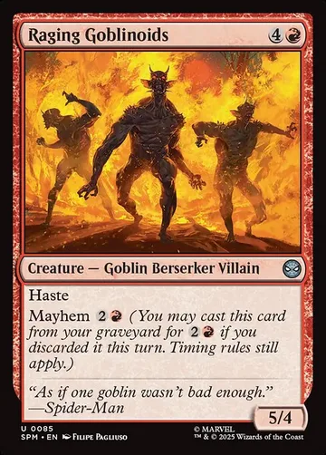 Raging Goblinoids 85, carta de Magic: The Gathering de Marvel's Spider-Man