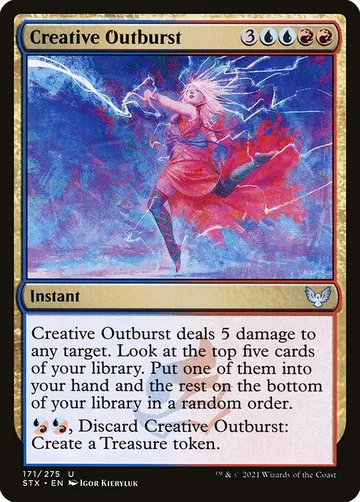 Creative Outburst 171, carta de Magic: The Gathering de Strixhaven: School of Mages