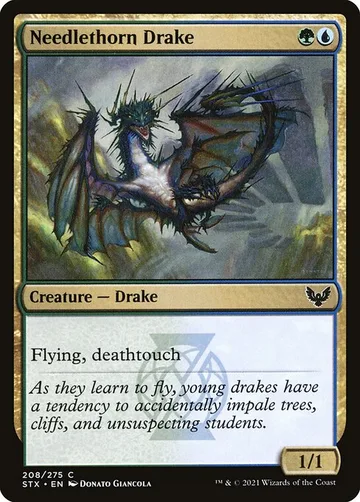 Needlethorn Drake 208, carta de Magic: The Gathering de Strixhaven: School of Mages