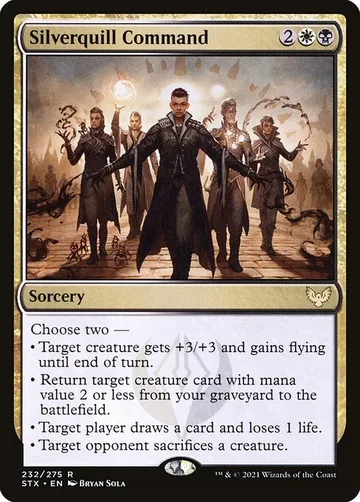 Silverquill Command 232, carta de Magic: The Gathering de Strixhaven: School of Mages