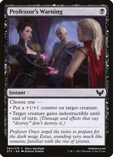 Professor's Warning 84, carta de Magic: The Gathering de Strixhaven: School of Mages