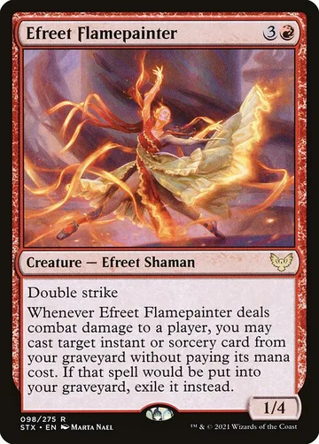 Efreet Flamepainter 98, carta de Magic: The Gathering de Strixhaven: School of Mages