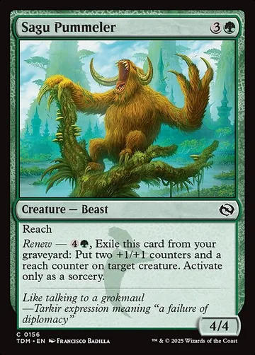 Sagu Pummeler 156, carta de Magic: The Gathering de Tarkir: Dragonstorm