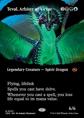 Teval, Arbiter of Virtue 373, carta de Magic: The Gathering de Tarkir: Dragonstorm