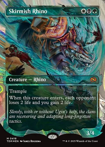 Skirmish Rhino 418, carta de Magic: The Gathering de Tarkir: Dragonstorm