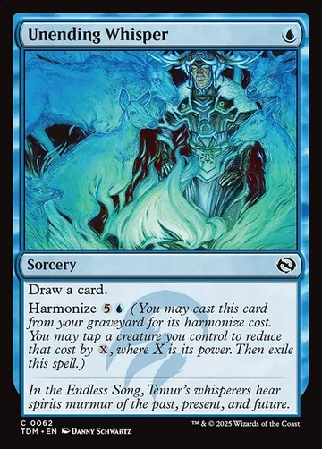 Unending Whisper 62, carta de Magic: The Gathering de Tarkir: Dragonstorm