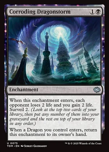 Corroding Dragonstorm 75, carta de Magic: The Gathering de Tarkir: Dragonstorm