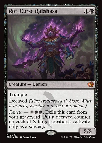 Rot-Curse Rakshasa 87, carta de Magic: The Gathering de Tarkir: Dragonstorm
